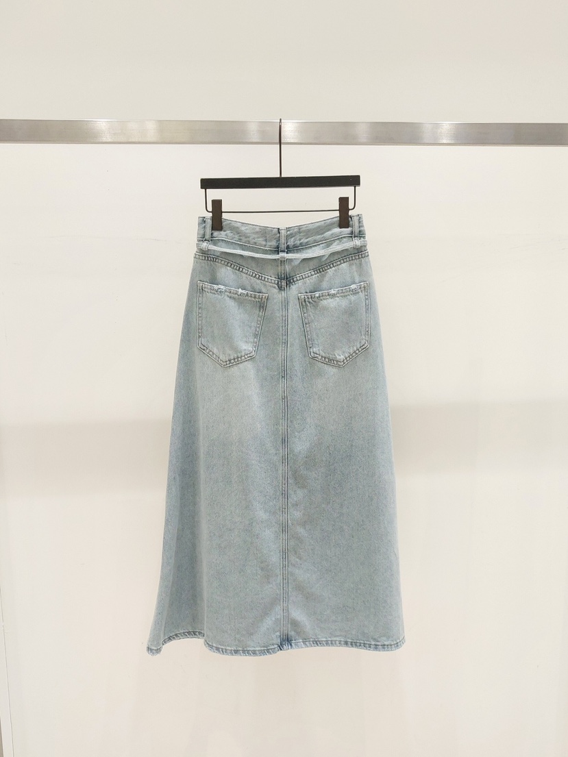 CORAL韓國㊣直郵東大門代購女裝新品熱賣推薦休閑長裙含腰繩CORAL長裙