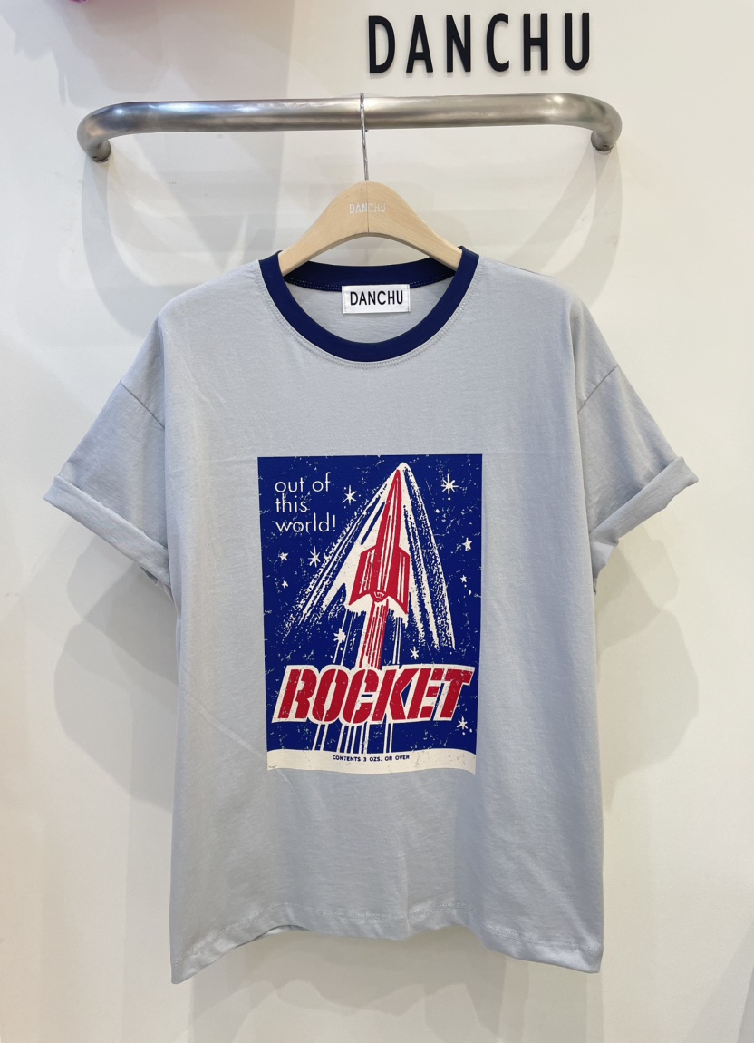 DANCHU直郵韓國代購㊣女裝新品人氣推薦時尚熱賣25春夏休閑T恤DANCHUT恤圖色3