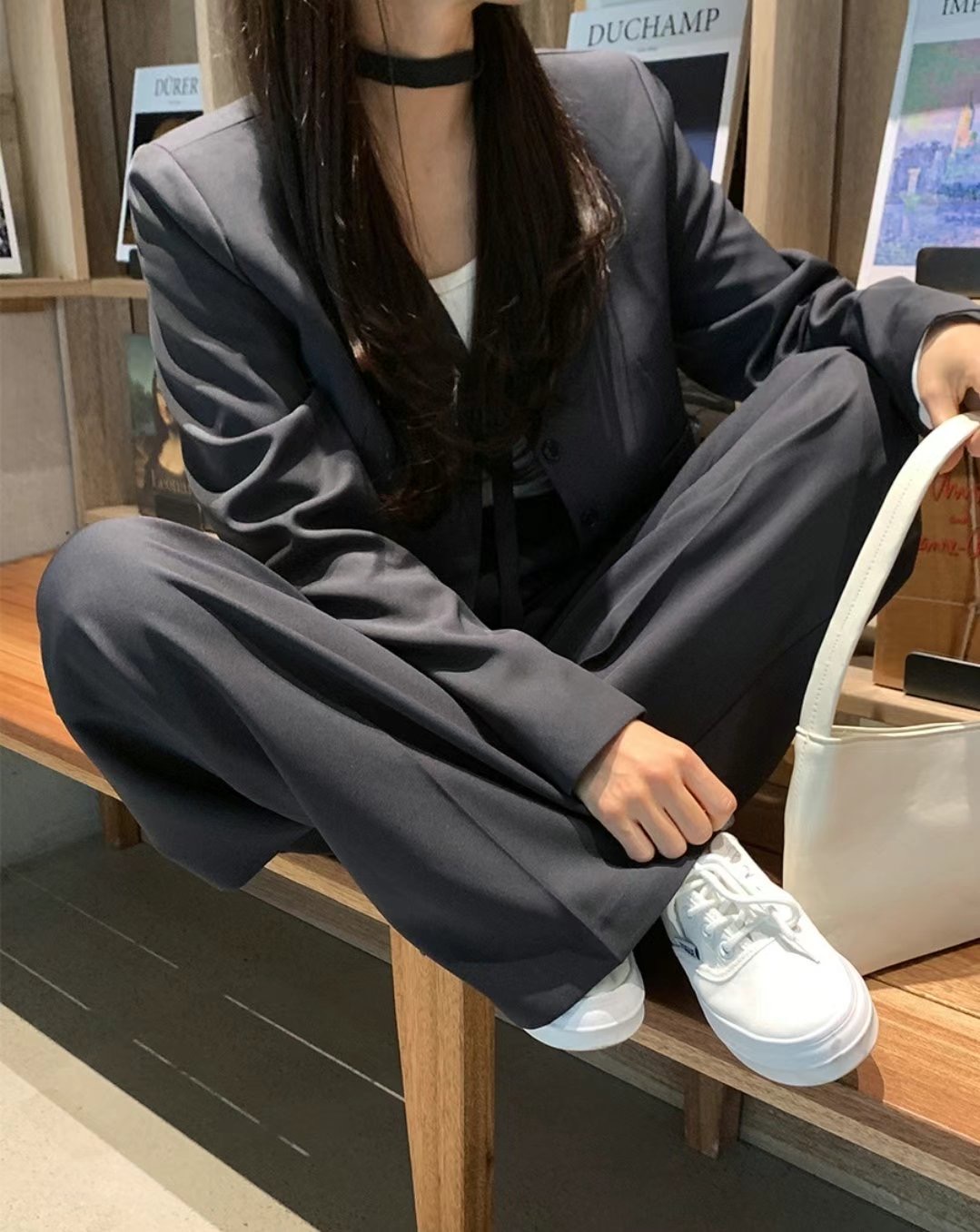 BLACKPOM-블랙폼-T韓國直郵㊣東大門實拍女裝新品推薦夾克含脖帶BLACKPOM-ot夾克圖色2