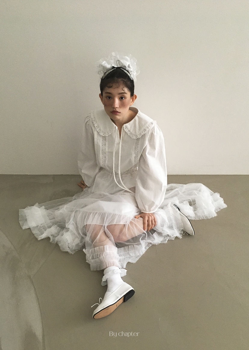 BY CHAPTER韓國㊣直郵東大門代購女裝新款人氣襯衫蕾絲衫蕾絲Chapter襯衫/蕾絲衫
