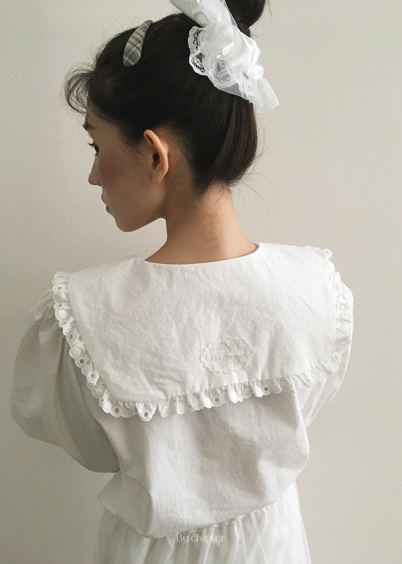 BY CHAPTER韓國㊣直郵東大門代購女裝新款人氣襯衫蕾絲衫蕾絲Chapter襯衫/蕾絲衫
