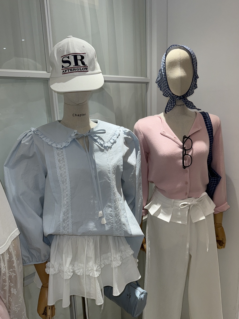 BY CHAPTER韓國㊣直郵東大門代購女裝新款人氣襯衫蕾絲衫蕾絲Chapter襯衫/蕾絲衫