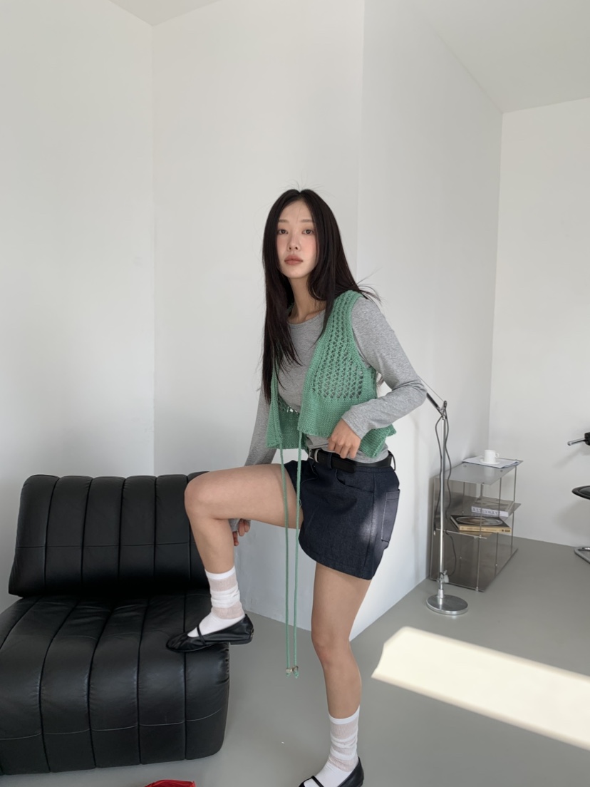 MURMUR韓國直郵㊣女裝新品職業熱賣休閑人氣推薦25春夏馬甲MURMUR馬甲