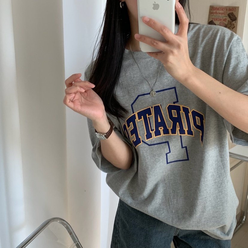 HELLO JINI韓國直郵㊣女裝新款推薦熱賣職業時尚休閑人氣T恤HELLO JINIT恤圖色2