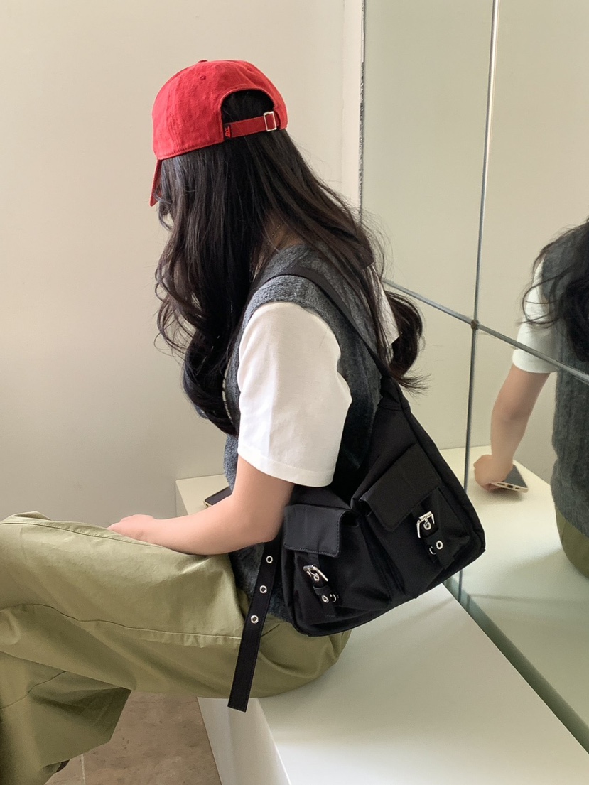 OPPA韓國㊣直郵東大門代購女裝新品25春夏休閑單肩斜跨包腰帶OPPA單肩/斜跨包