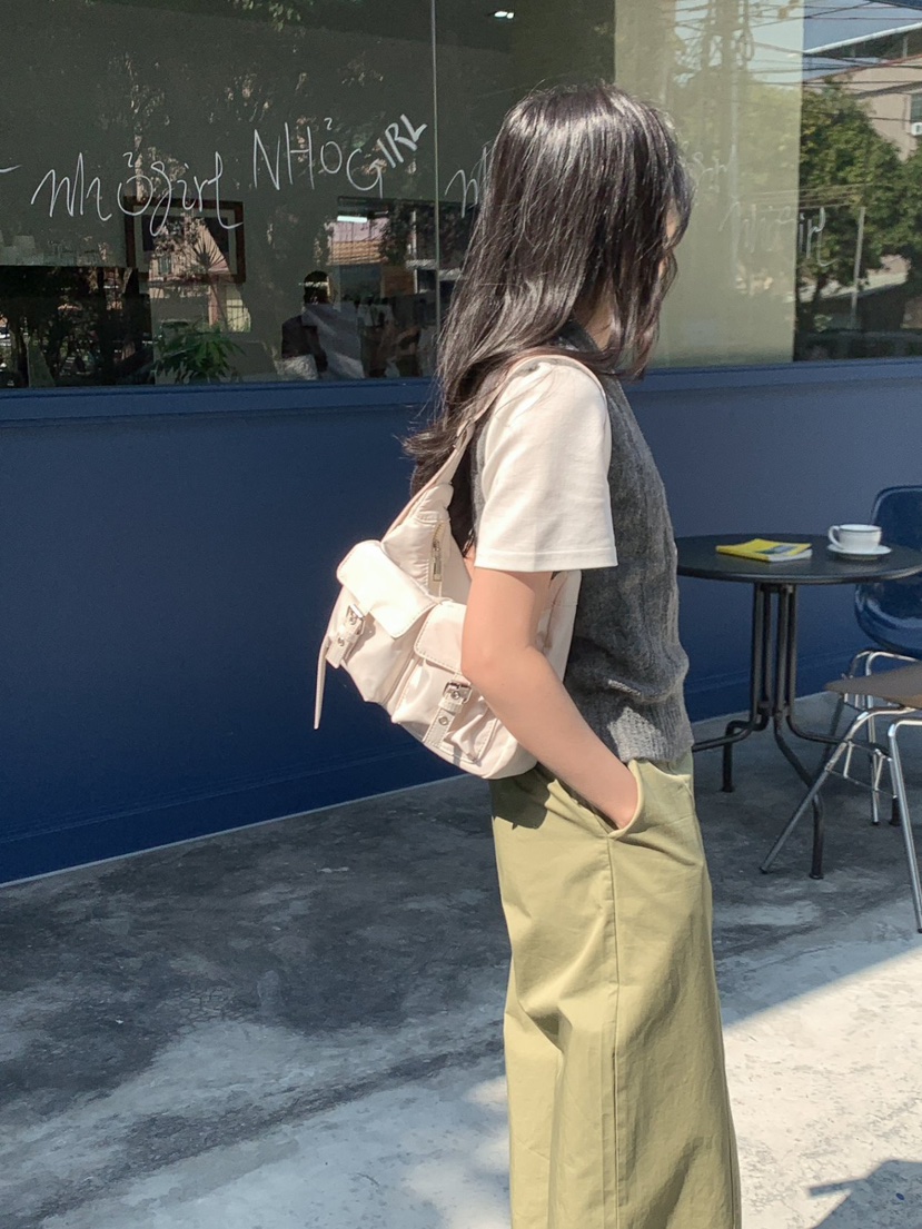 OPPA韓國㊣直郵東大門代購女裝新品25春夏休閑單肩斜跨包腰帶OPPA單肩/斜跨包圖色3