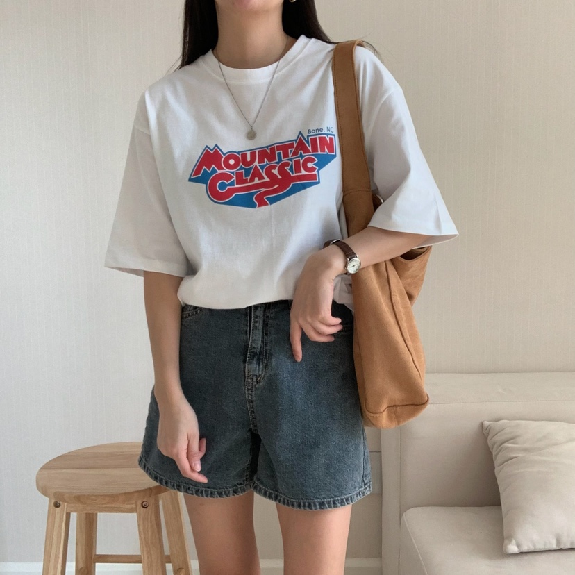 HELLO JINI韓國直郵㊣東大門實拍女裝新品人氣推薦休閑T恤HELLO JINIT恤圖色2