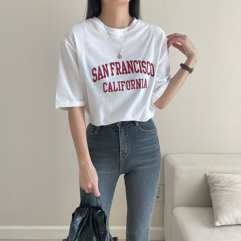 HELLO JINI韓國㊣直郵東大門代購女裝新品人氣休閑時尚T恤HELLO JINIT恤