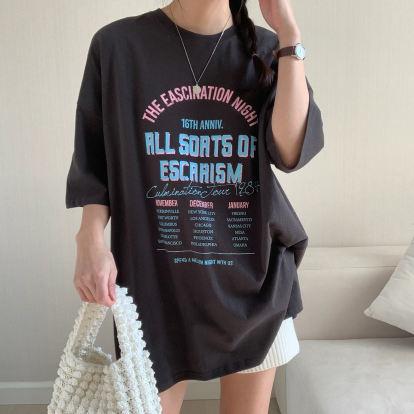HELLO JINI韓國直郵㊣東大門實拍女裝新款休閑職業時尚T恤HELLO JINIT恤圖色2