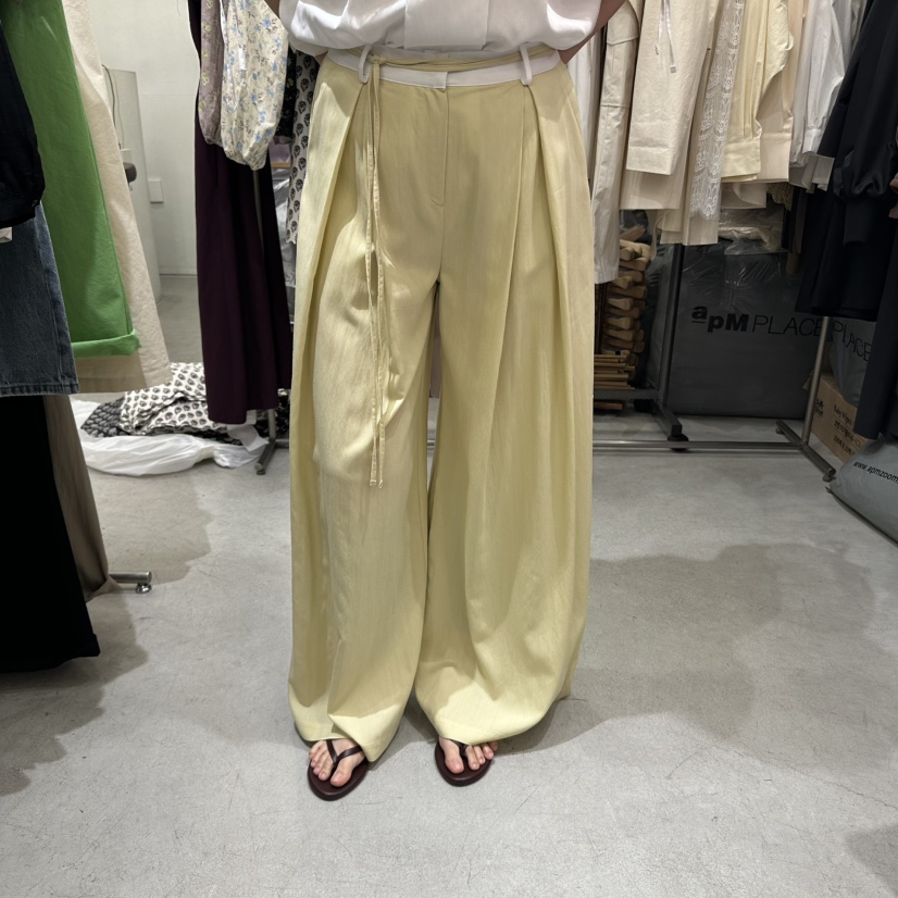 BISHOP韓國㊣直郵東大門代購女裝新款休閑熱賣休閑褲含腰繩b#/BISHOP休閑褲圖色3