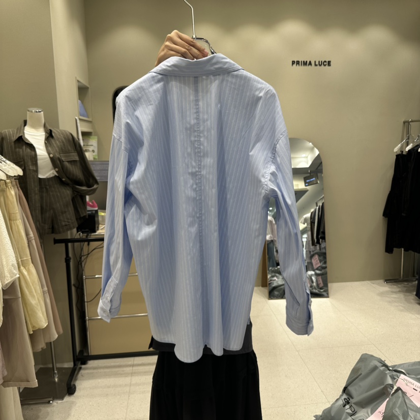 PRIMA LUCE韓國直郵㊣女裝新款休閑熱賣職業25春夏襯衫蕾絲衫CHARLOTTE襯衫/蕾絲衫