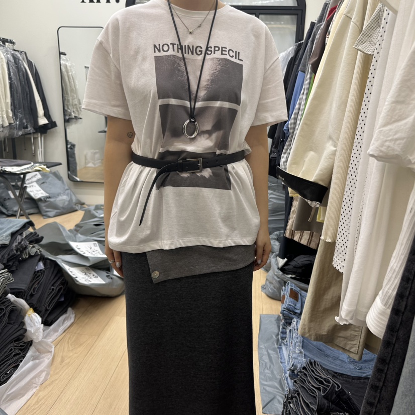 ARR韓國直郵㊣女裝新品休閑職業推薦人氣時尚熱賣T恤不含腰帶ARRT恤圖色2