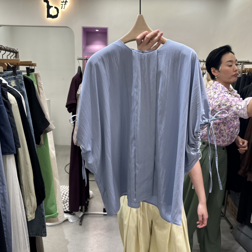 BISHOP韓國㊣直郵東大門代購女裝新品休閑熱賣時尚職業25春夏T恤b#/BISHOPT恤圖色3