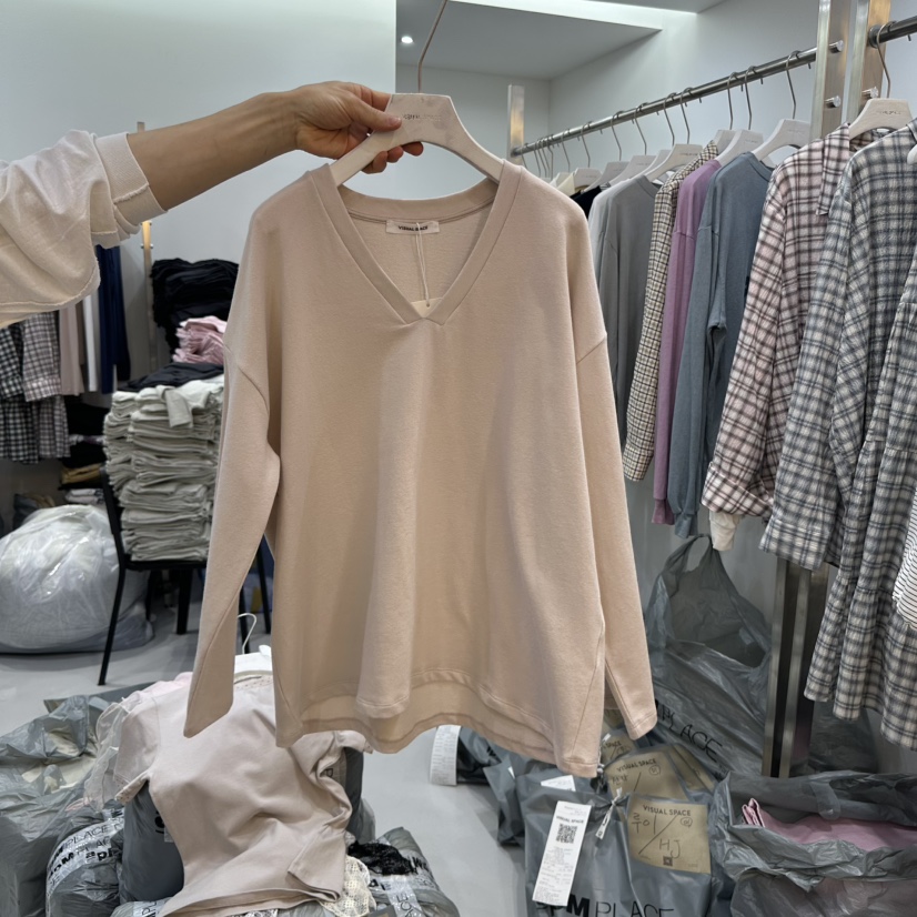 VISUAL SPACE韓國直郵㊣女裝新品時尚職業推薦熱賣休閑衛衣VISUAL SPACE衛衣圖色2