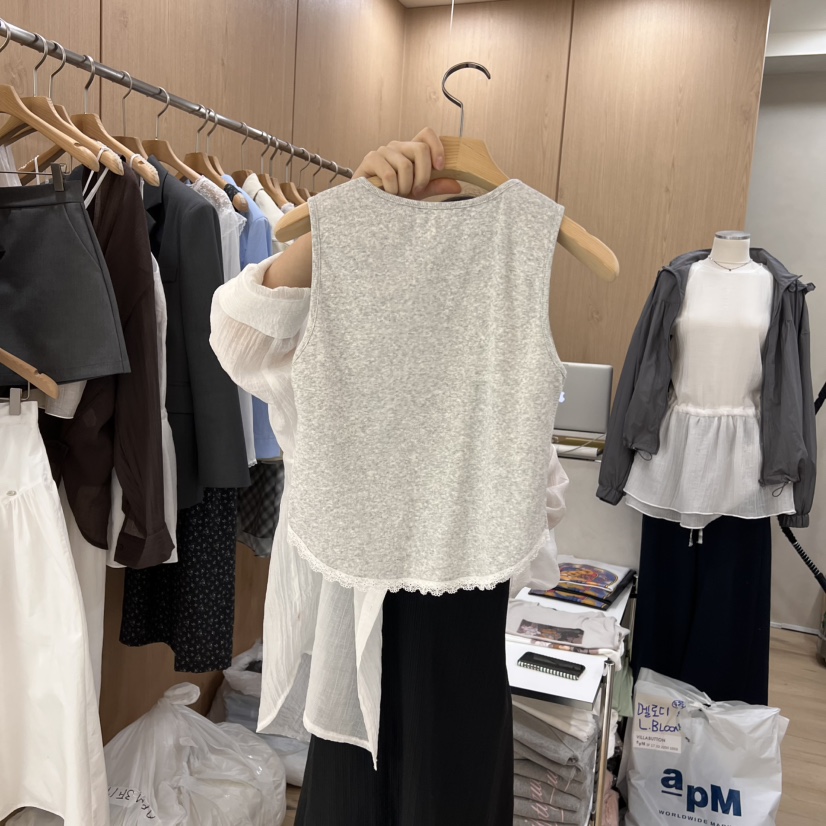 VILLABUTTON韓國直郵㊣女裝新品休閑熱賣25春夏人氣吊帶背心VILLABUTTON吊帶/背心