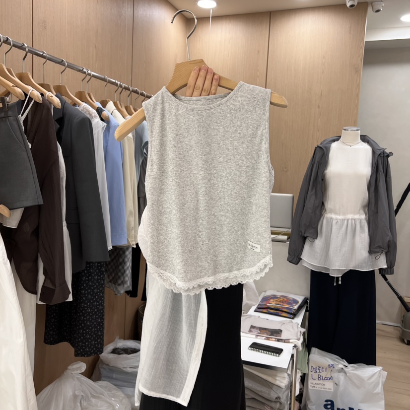 VILLABUTTON韓國直郵㊣女裝新品休閑熱賣25春夏人氣吊帶背心VILLABUTTON吊帶/背心