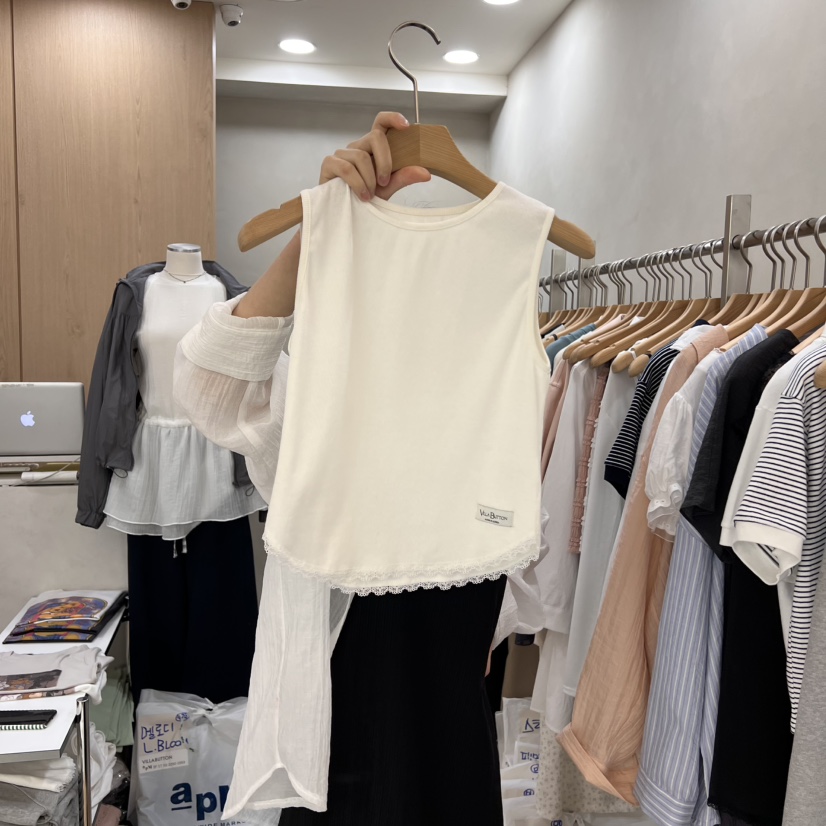 VILLABUTTON韓國直郵㊣女裝新品休閑熱賣25春夏人氣吊帶背心VILLABUTTON吊帶/背心圖色2
