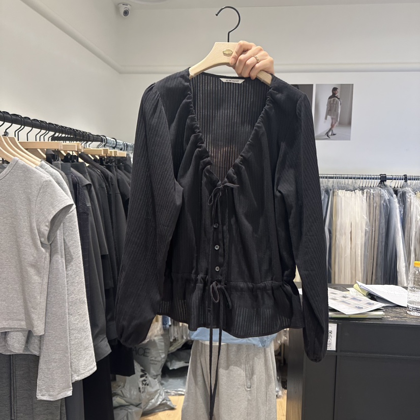aube nunt直郵韓國代購㊣女裝新品休閑熱賣人氣襯衫蕾絲衫aube nunt襯衫/蕾絲衫圖色2