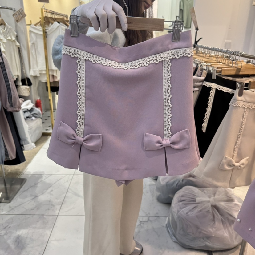 PAPA直郵韓國代購㊣女裝新品職業熱賣25春夏時尚休閑人氣裙褲PAPA裙褲圖色2