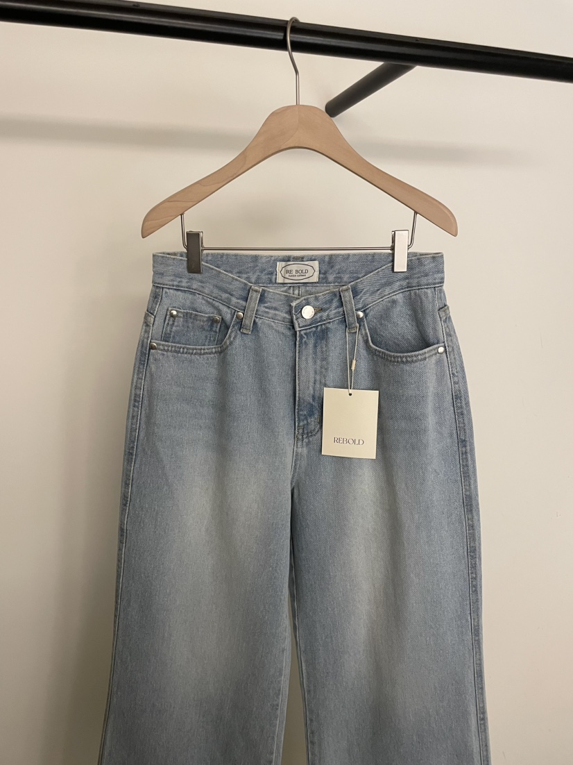 BOLD-A直郵韓國代購㊣女裝新品職業休閑人氣推薦25春夏牛仔褲RE BOLD牛仔褲