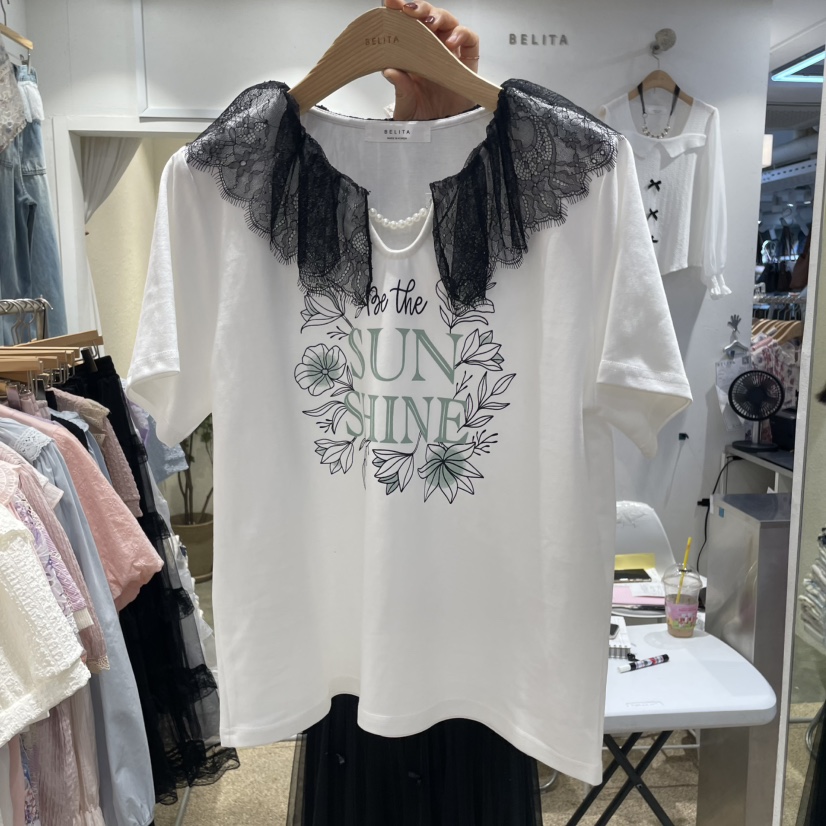 空直郵韓國代購㊣女裝新品人氣職業時尚熱賣25春夏休閑推薦T恤BELITAT恤