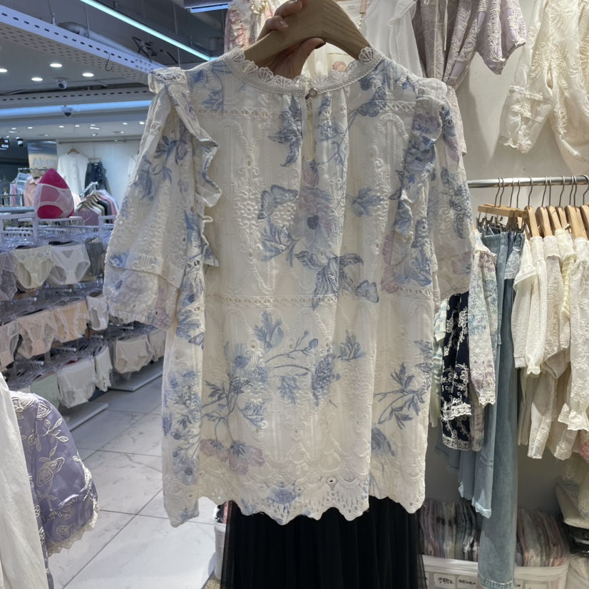 空韓國直郵㊣女裝新品25春夏人氣職業時尚推薦熱賣襯衫蕾絲衫BELITA襯衫/蕾絲衫