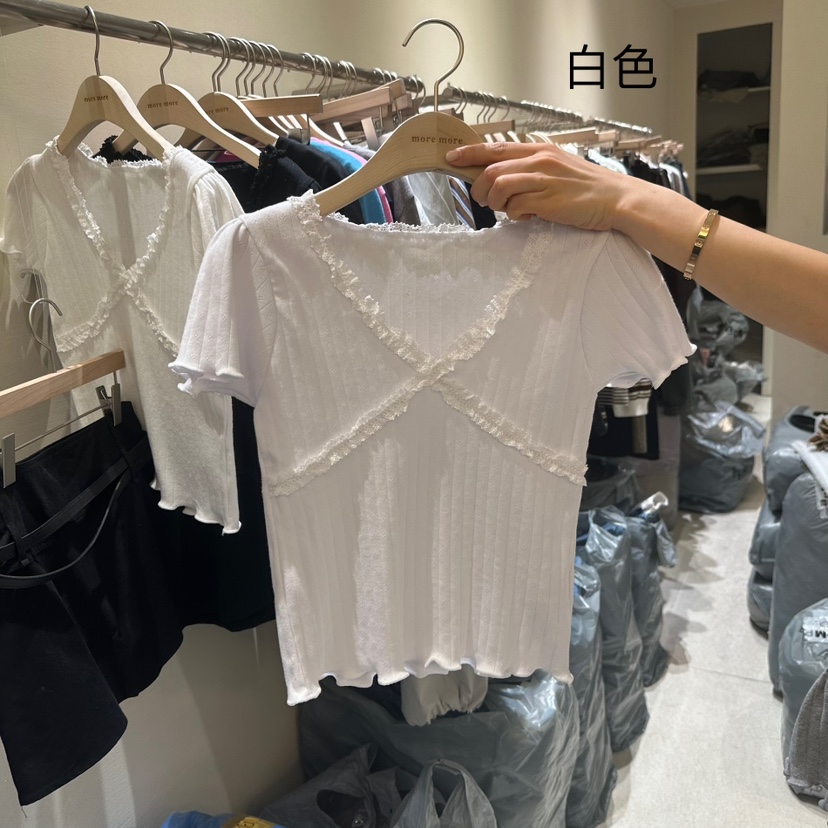 MOREMORE韓國直郵女士新品熱賣職業休閑推薦真品25春夏人氣T恤more moreT恤圖色3