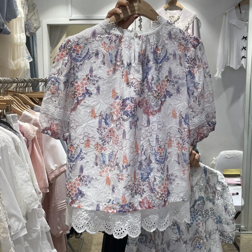 空東大門實拍女裝新品人氣職業真品推薦休閑熱賣襯衫蕾絲衫BELITA襯衫/蕾絲衫