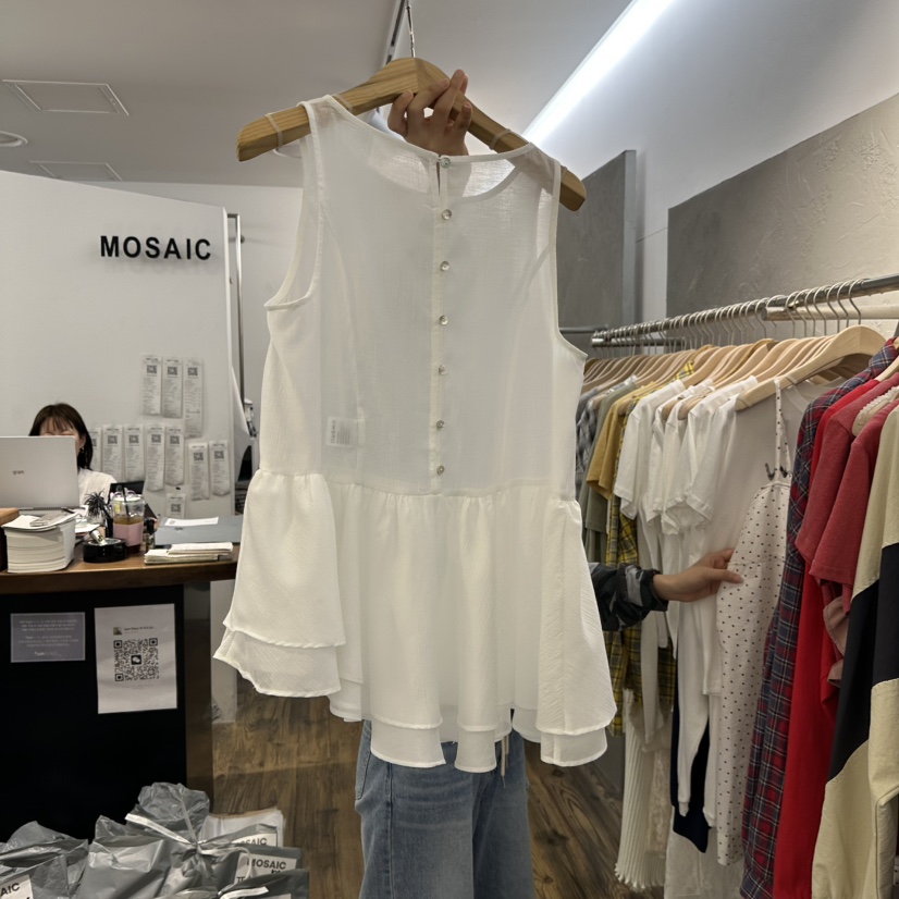 MOSAIC韓國代購女裝新品休閑熱賣時尚推薦職業真品吊帶背心MOSAIC吊帶/背心