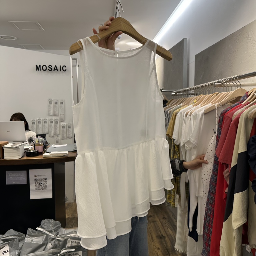 MOSAIC韓國代購女裝新品休閑熱賣時尚推薦職業真品吊帶背心MOSAIC吊帶/背心