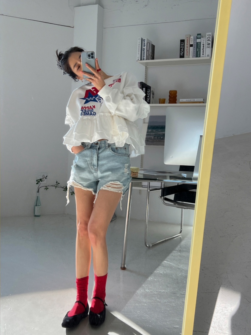 VAULT韓國直郵女士新品職業時尚推薦人氣熱賣真品休閑短褲寬松VAULT短褲