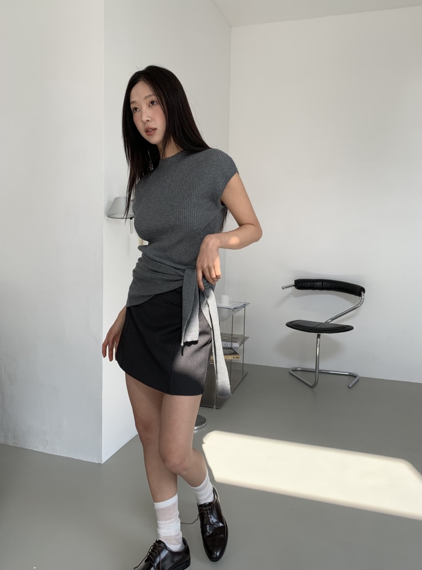 MURMUR韓國直郵女士新款職業熱賣人氣25春夏真品休閑短裙腰帶MURMUR短裙
