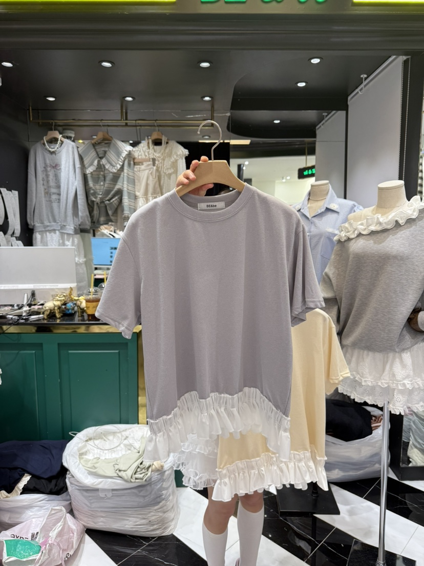 BE&BE東大門代購女士新品推薦真品職業熱賣人氣休閑T恤BE&beT恤圖色2