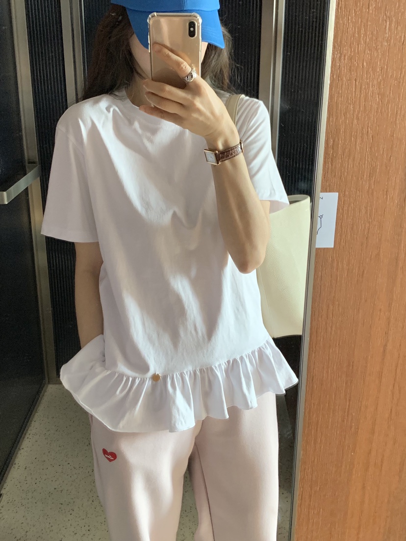 FORMSTUDIO東大門直郵女士新品25春夏真品休閑推薦T恤荷葉邊FORMSTUDIOT恤