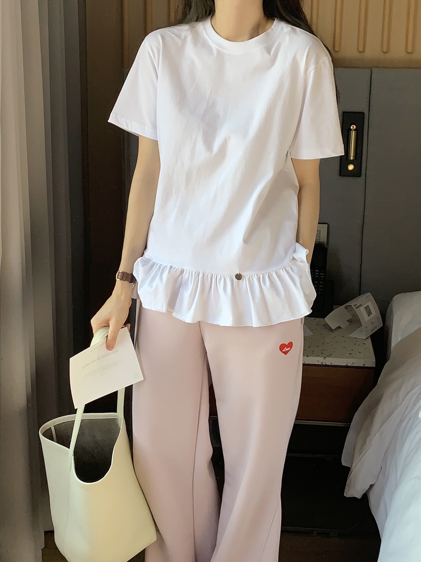 FORMSTUDIO東大門直郵女士新品25春夏真品休閑推薦T恤荷葉邊FORMSTUDIOT恤