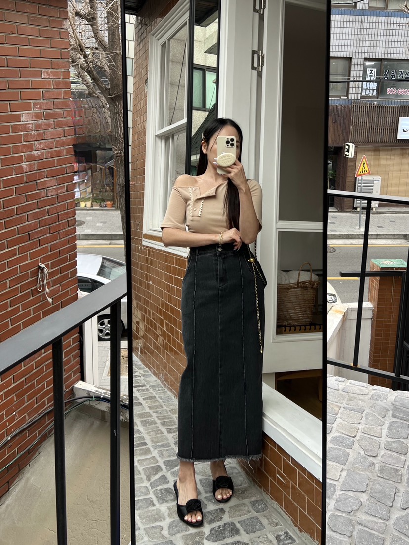 BOLD東大門代購女裝新品真品推薦人氣休閑25春夏時尚熱賣長裙BOLD長裙