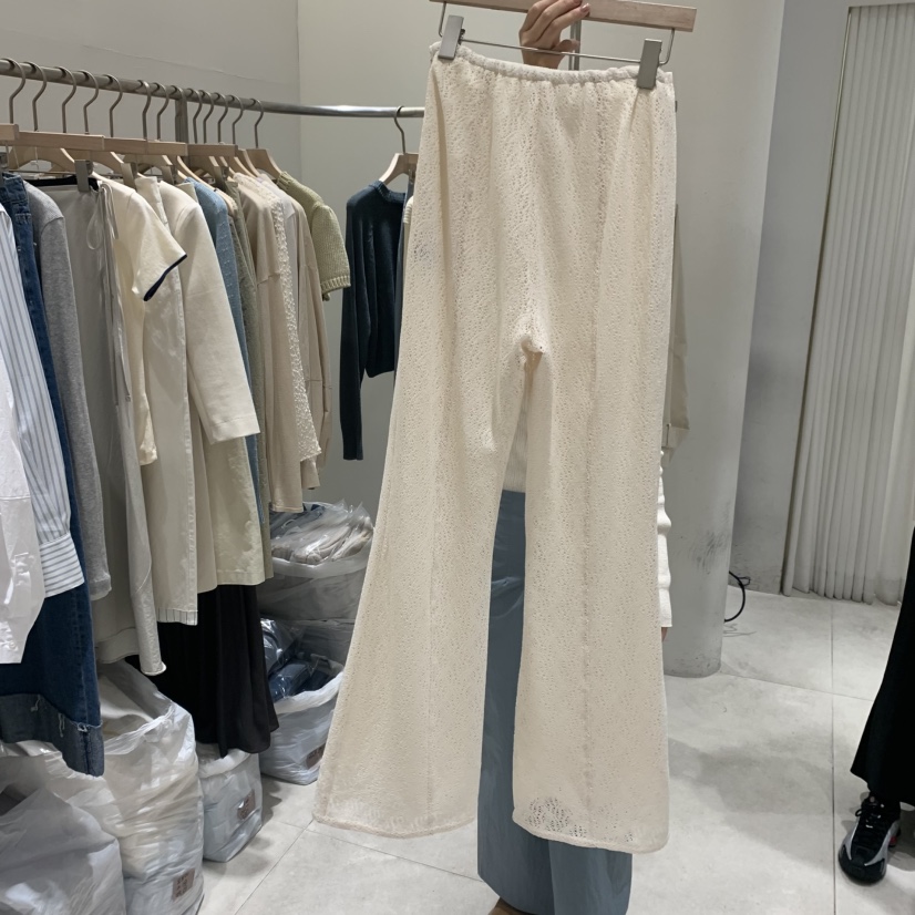 GLOW AND NYMPH韓國代購女裝新品熱賣休閑職業休閑褲蕾絲GLOW AND NYMPH休閑褲
