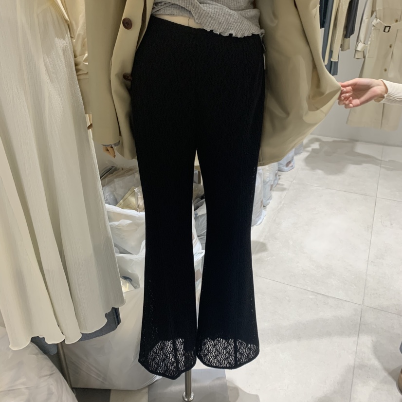GLOW AND NYMPH韓國代購女裝新品熱賣休閑職業休閑褲蕾絲GLOW AND NYMPH休閑褲圖色2