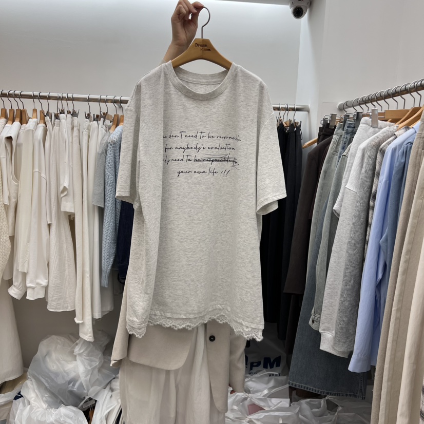 DRESS ROOM韓國代購女裝新品人氣休閑熱賣推薦職業時尚T恤DRESS ROOMT恤圖色2