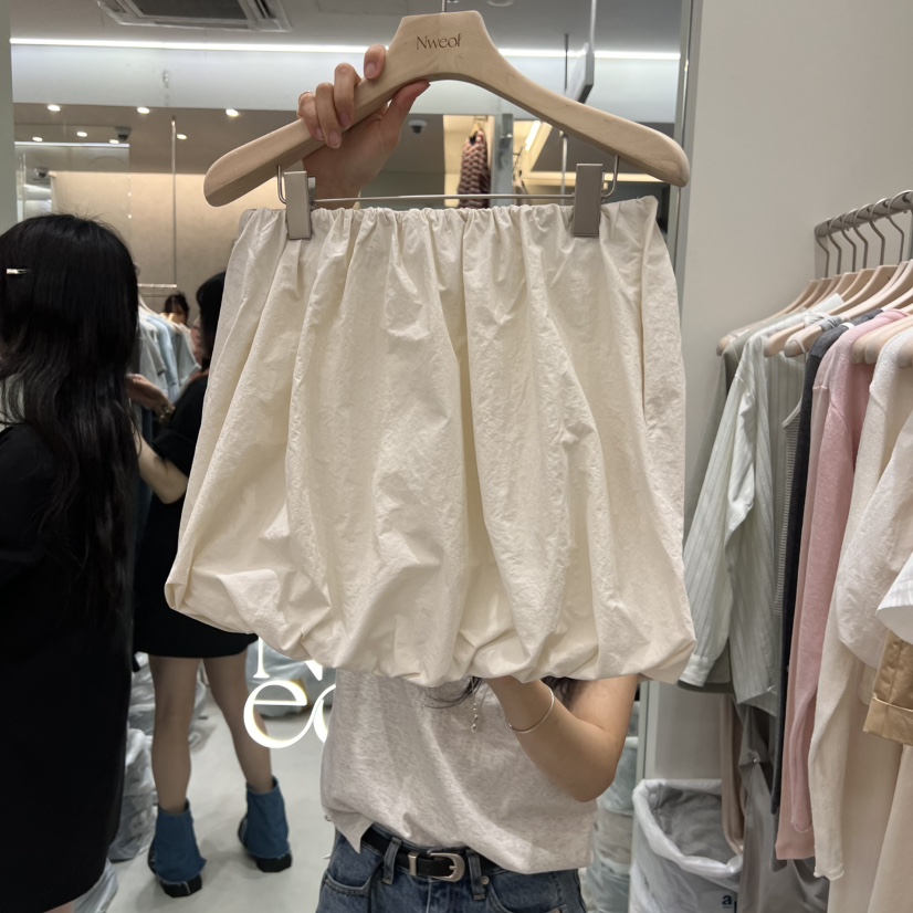 NWEOL東大門代購女士新款休閑人氣25春夏推薦真品短裙南瓜裙NWEOL短裙