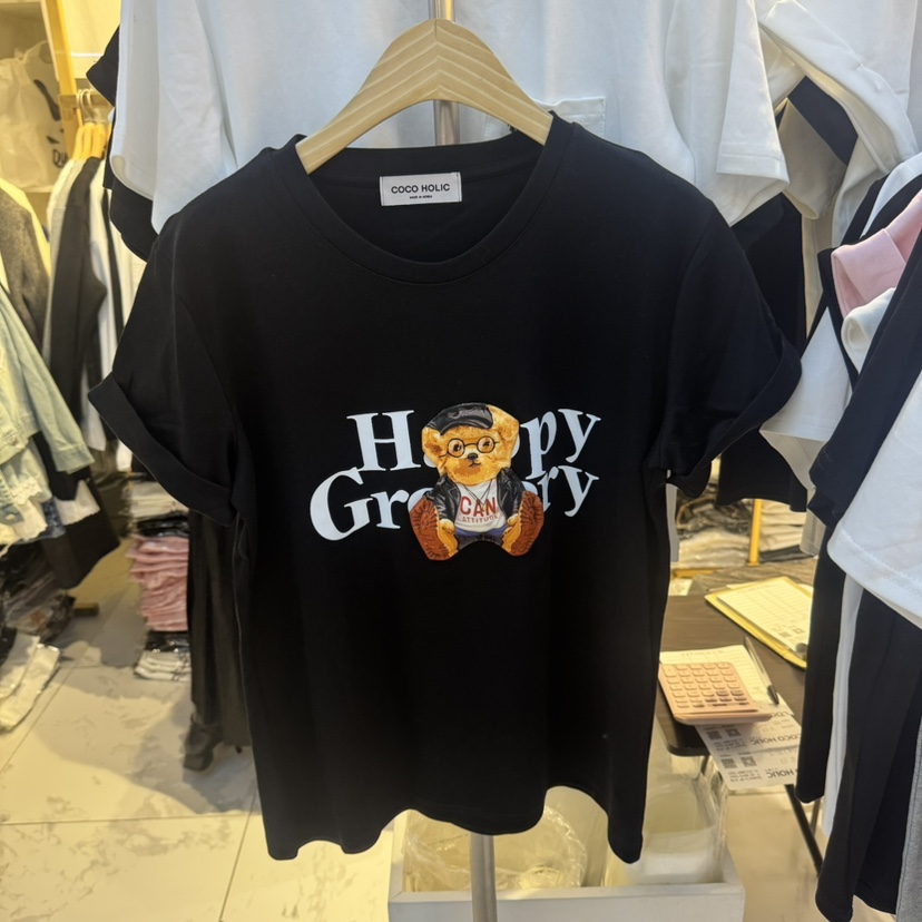 COCO HOLIC韓國直郵女士新款職業休閑真品推薦時尚人氣T恤COCO HOLICT恤圖色2