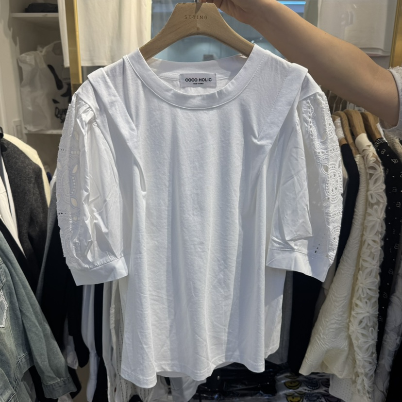 COCO HOLIC東大門代購女士新品真品休閑熱賣推薦職業T恤蕾絲COCO HOLICT恤