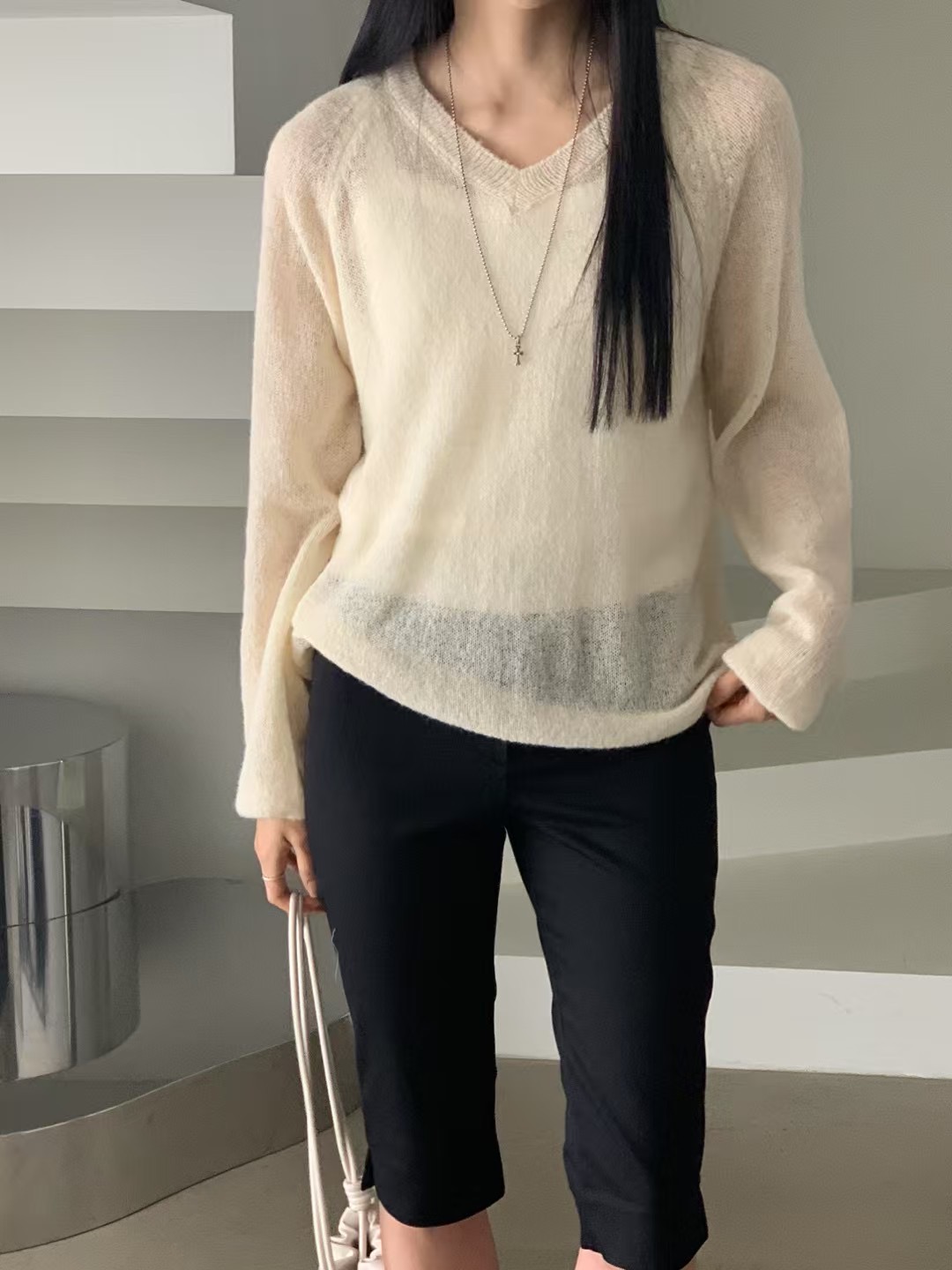 NEARAND直郵韓國代購㊣女裝新款休閑25春夏推薦職業長袖T恤NEARAND長袖T恤