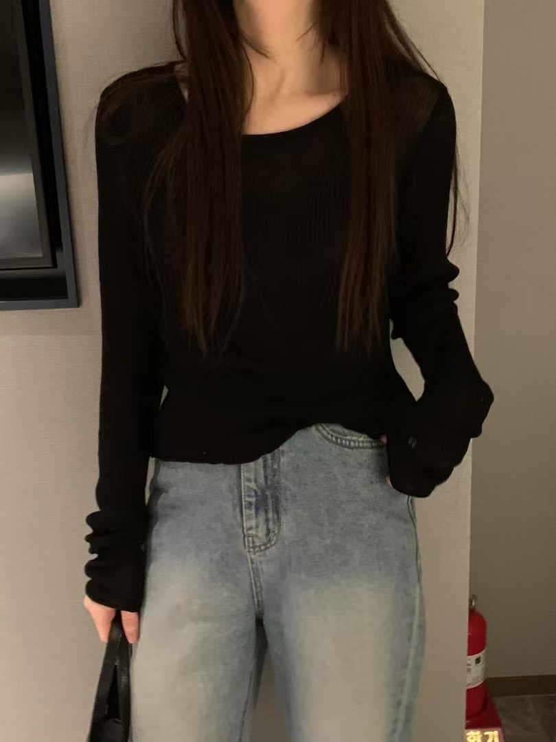 NEARAND直郵韓國代購㊣女裝新品熱賣推薦人氣職業休閑長袖T恤NEARAND長袖T恤圖色3