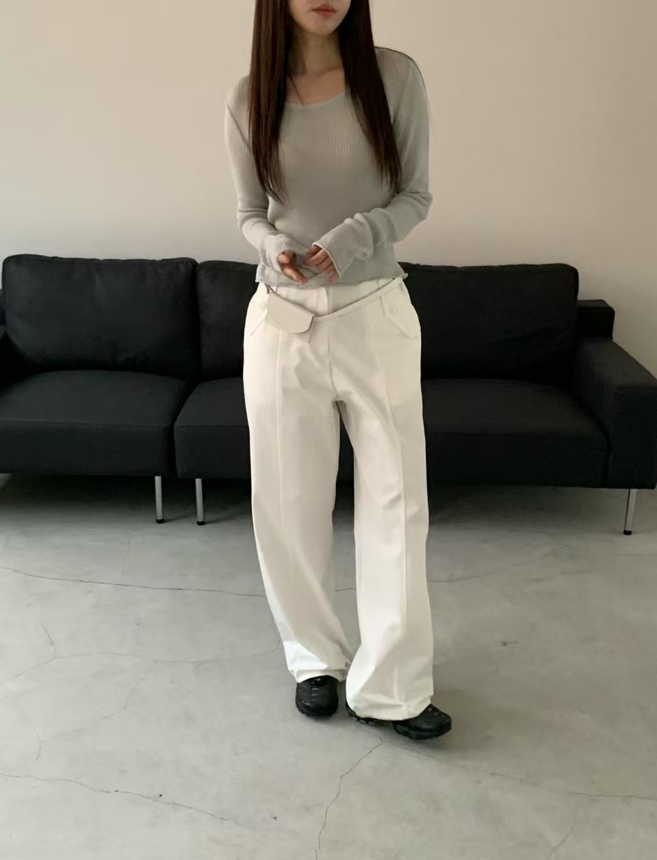 NEARAND韓國直郵㊣女裝新品推薦休閑人氣25春夏熱賣時尚休閑褲NEARAND休閑褲圖色1
