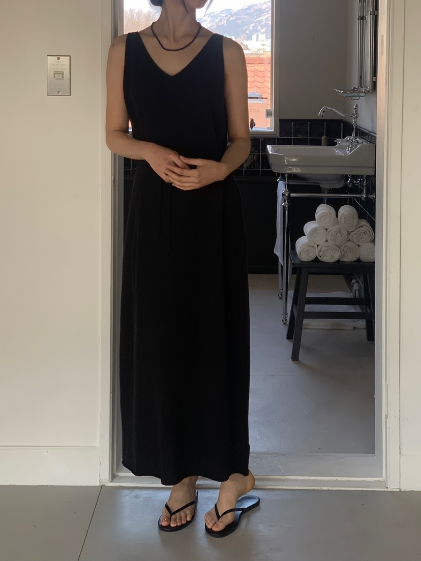 LONG PEAK直郵韓國代購㊣女裝新款時尚25春夏連衣裙含腰繩LONG PEAK連衣裙