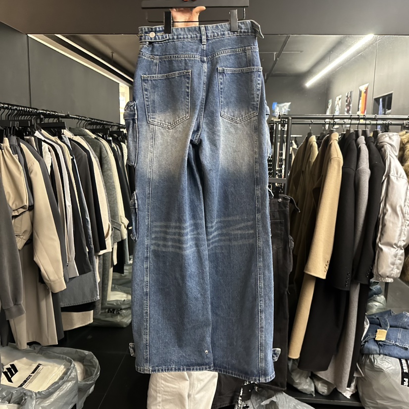 PROJECT WAVE-P韓國㊣直郵東大門代購女裝新品人氣牛仔褲口袋PROJECT WAVE牛仔褲