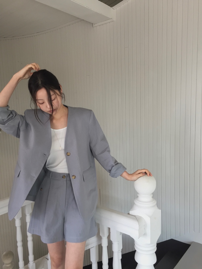 LONG PEAK韓國直郵㊣東大門實拍女裝新品25春夏時尚夾克亞麻LONG PEAK夾克