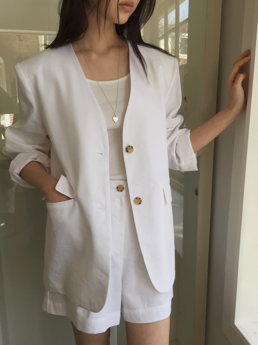 LONG PEAK韓國直郵㊣東大門實拍女裝新品25春夏時尚夾克亞麻LONG PEAK夾克