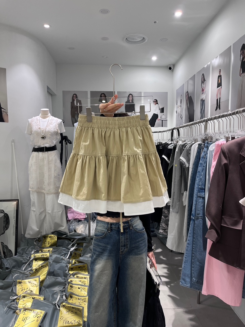 WATERMELON韓國直郵㊣東大門實拍女裝新品職業推薦25春夏短裙WATERMELON短裙